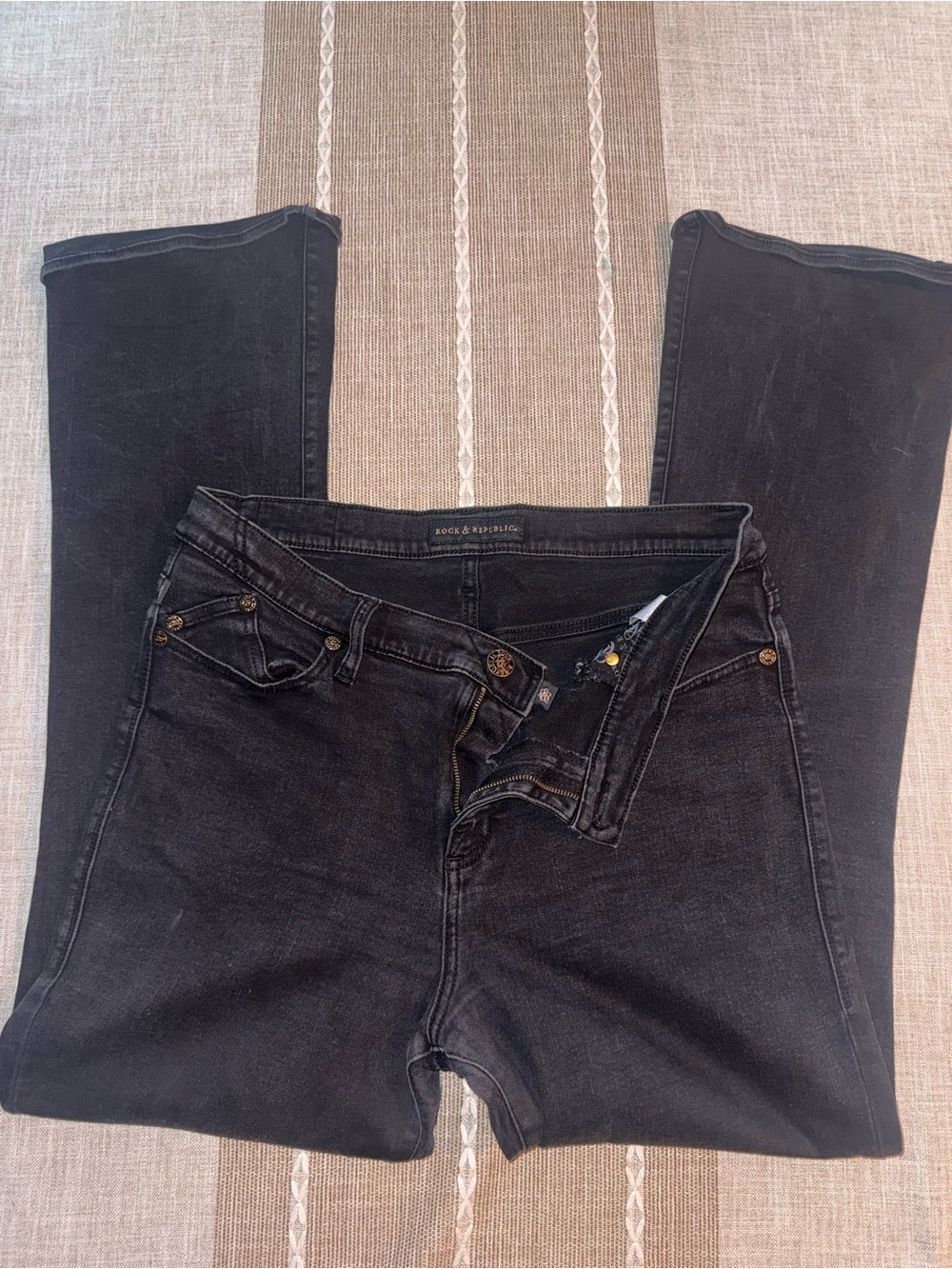 Rock & Republic Black Flare Jeans